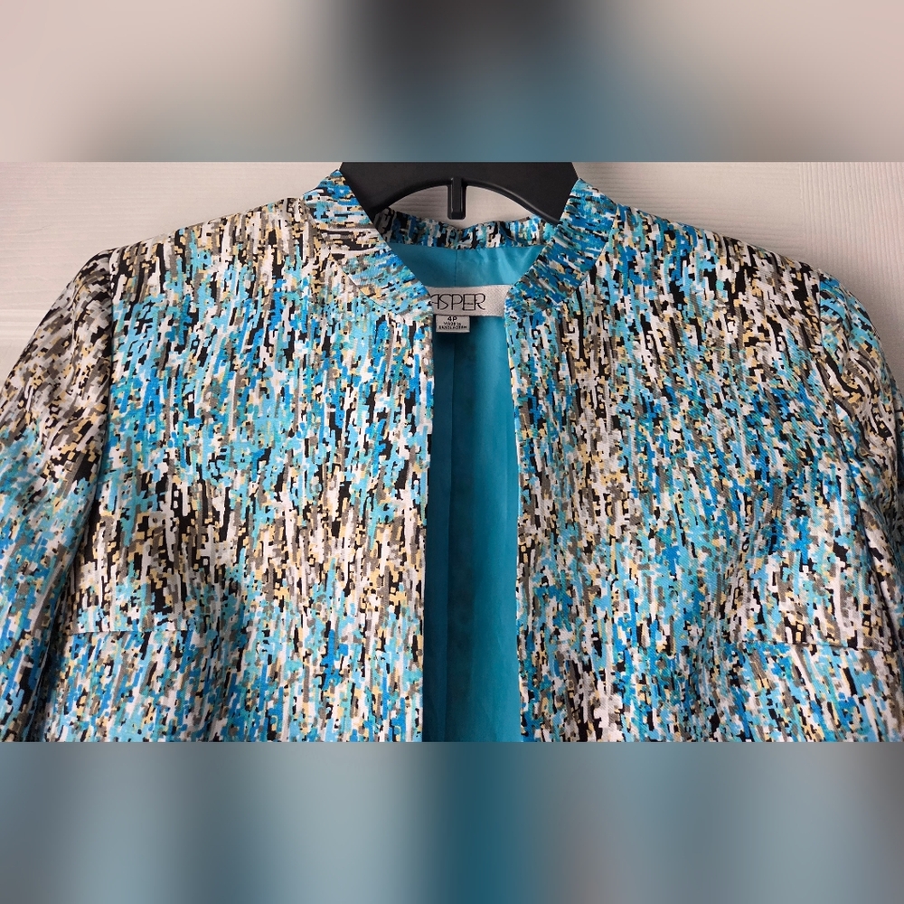 NWOT Kasper Patterned Women's Blazer Size 4P - Picture 3 of 12